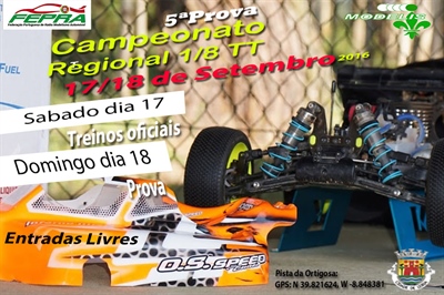 5ª e última Prova Campeonato Regional Centro 1/8 TT - Informações